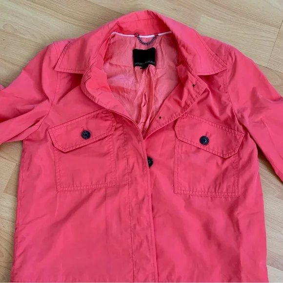 BANANA REPUBLIC Bright Coral Button Up Jacket - Picture 8 of 8